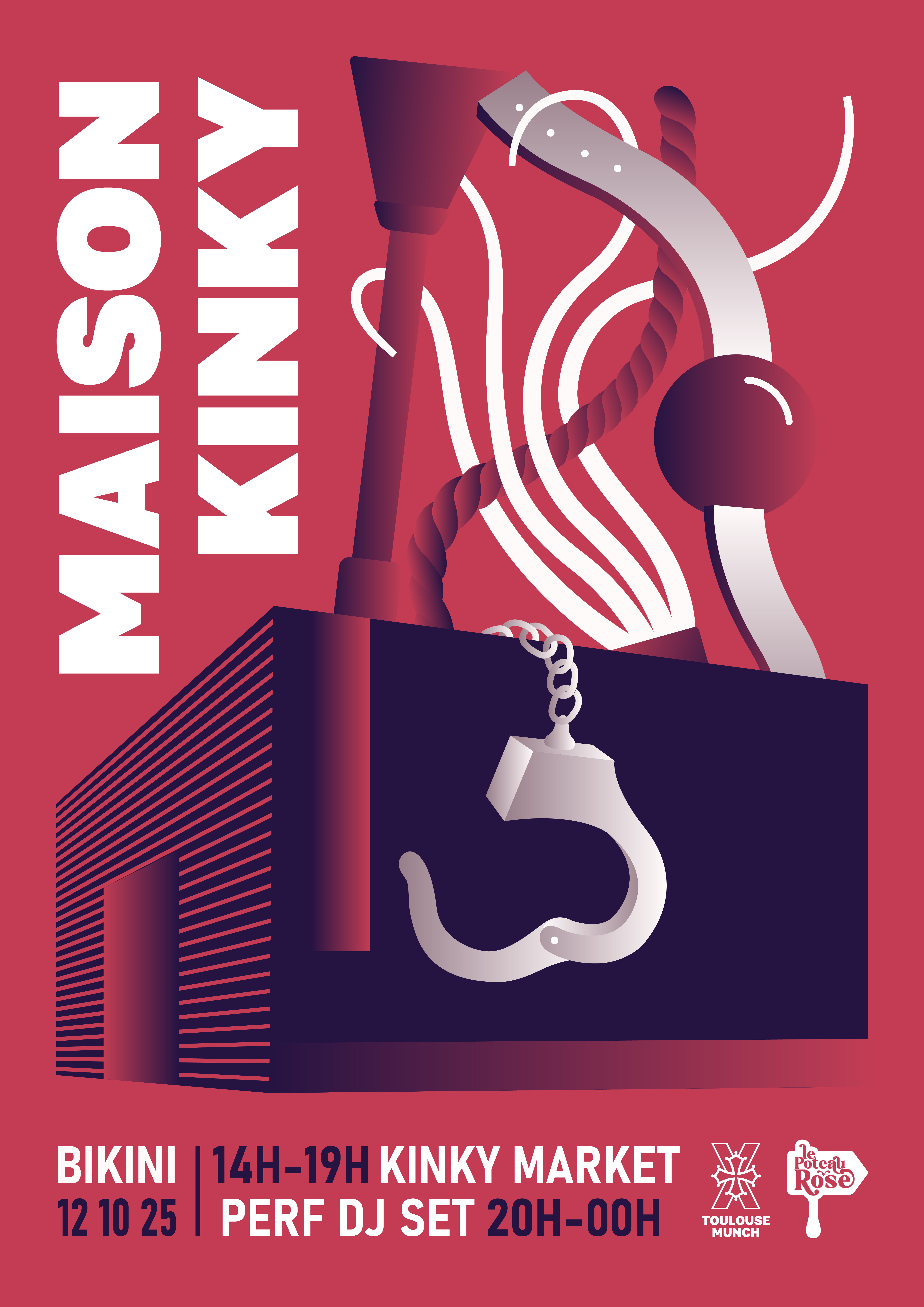 affiche "maison kinky" évènement au Bikini a Toulouse le 12 octobre 2025